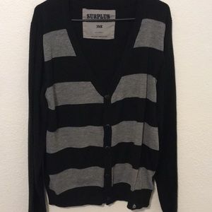 Surplus striped button up cardigan